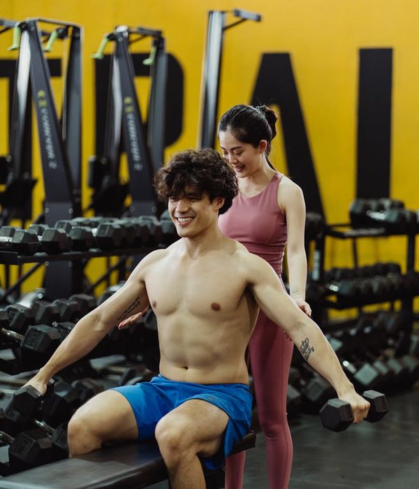 Man looking energetic and positive after a satisfying workout session.